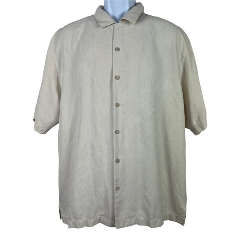 Tommy Bahama Men Shirt 100% Silk Buttons Down Sz L